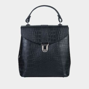 DESIGN shoulder bag with lock detailing in black