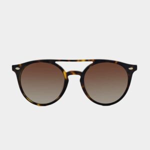 Nancy square sunglasses in black demi tortoise