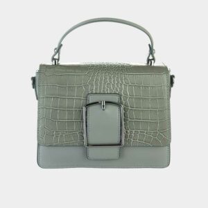 Grouped Diamante cross body micro bag in black